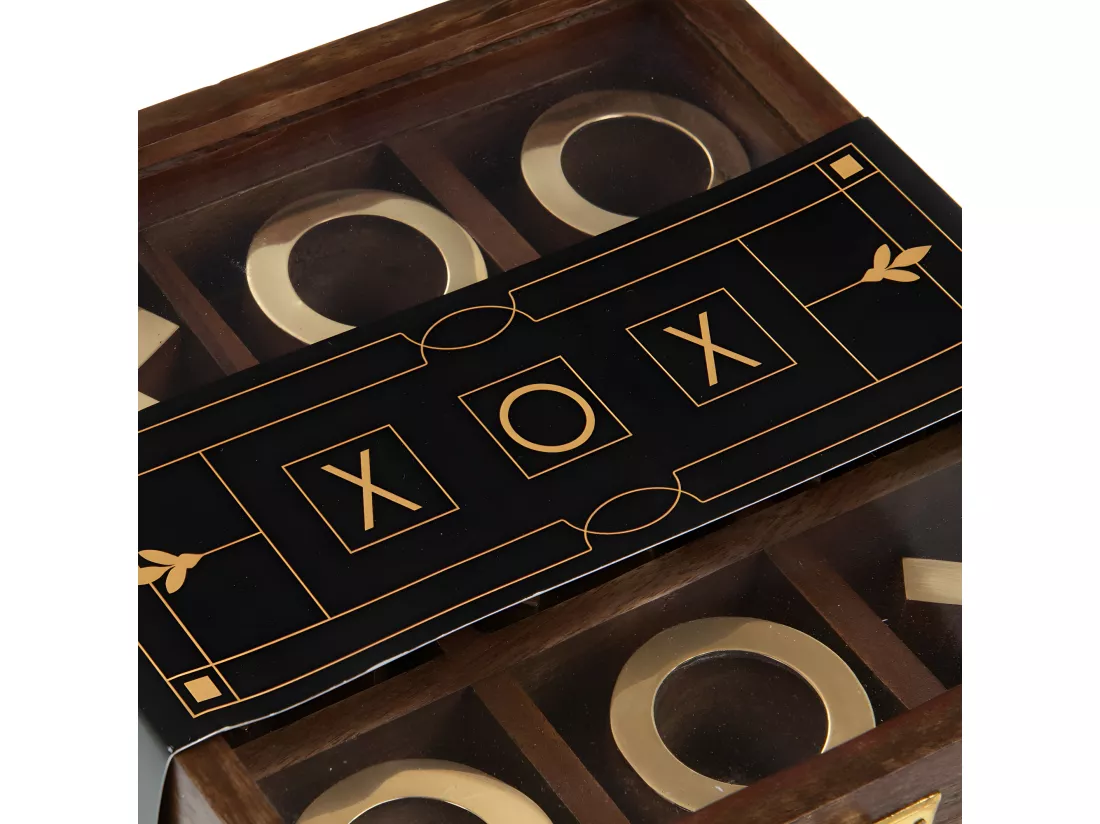 Boite en bois Tic Tac Toe