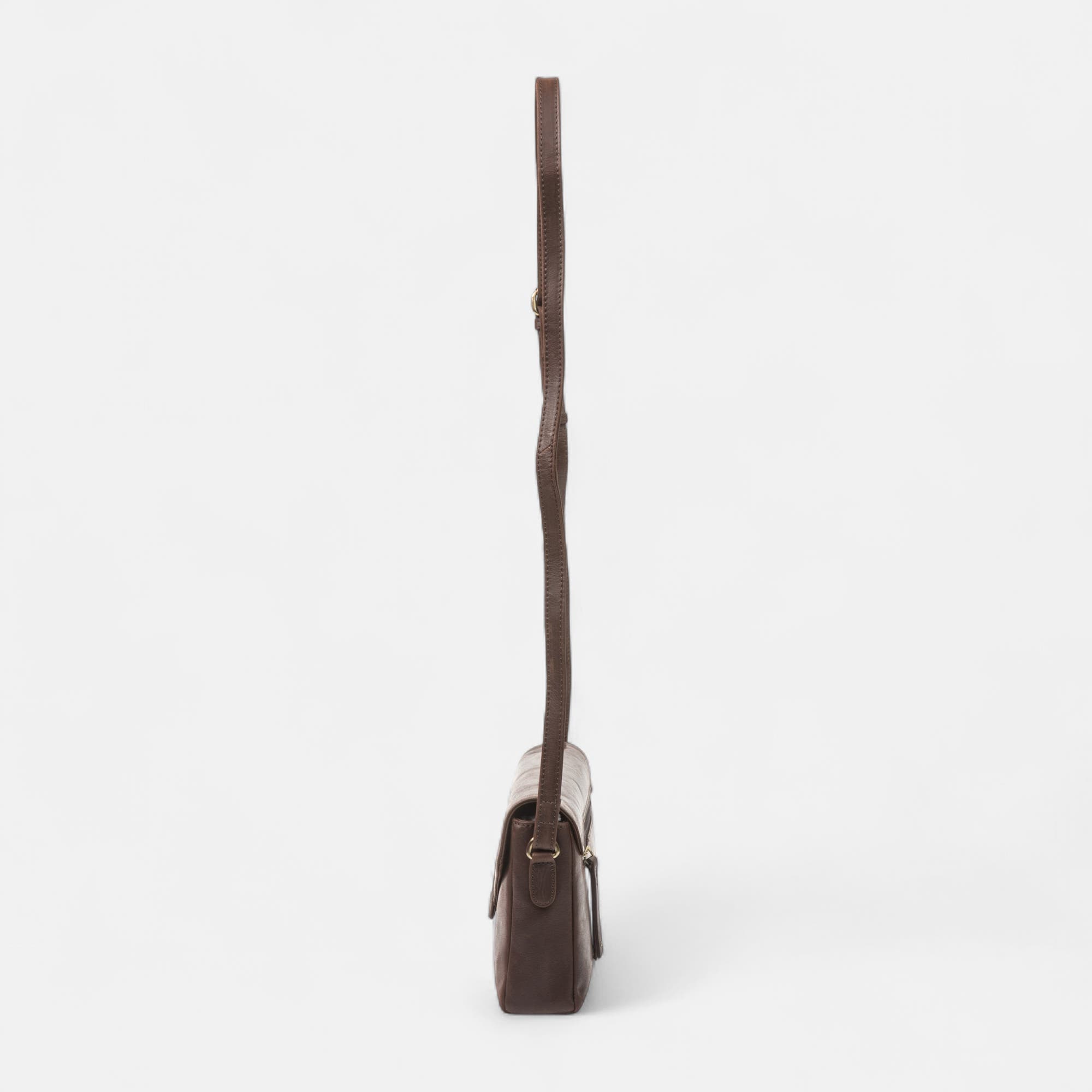 Sac bandoulière en cuir marron