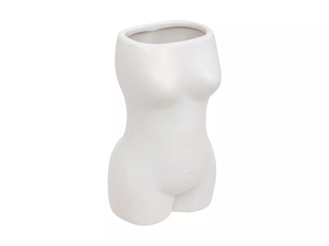 Vase Objet déco en céramique Blanche H 17 cm