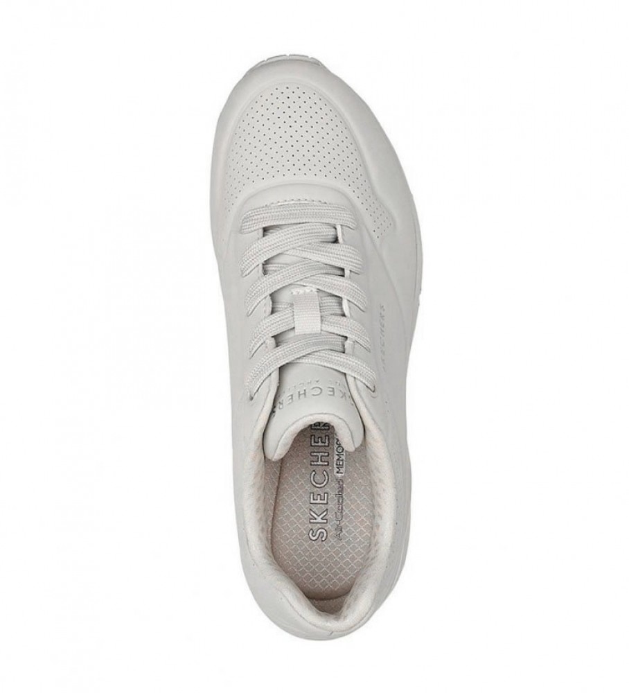 Tênis Skechers Uno Stand On Air, branco acinzentado