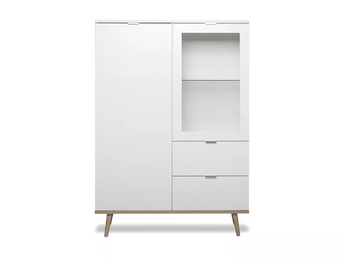 Vaisselier avec 2 Portes et 2 Tiroirs H140 cm - COPENHAGUE