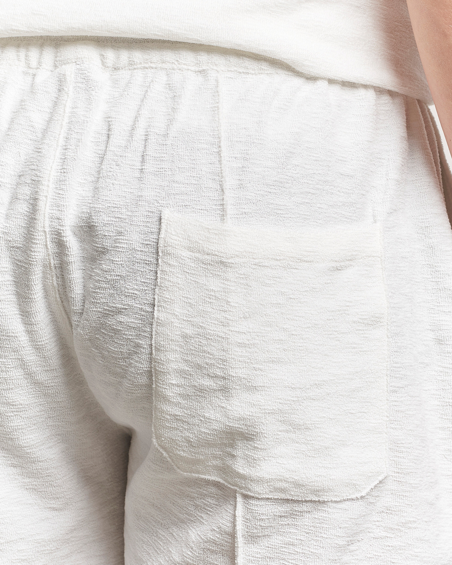Stenströms Terry Slub Cotton Shorts White