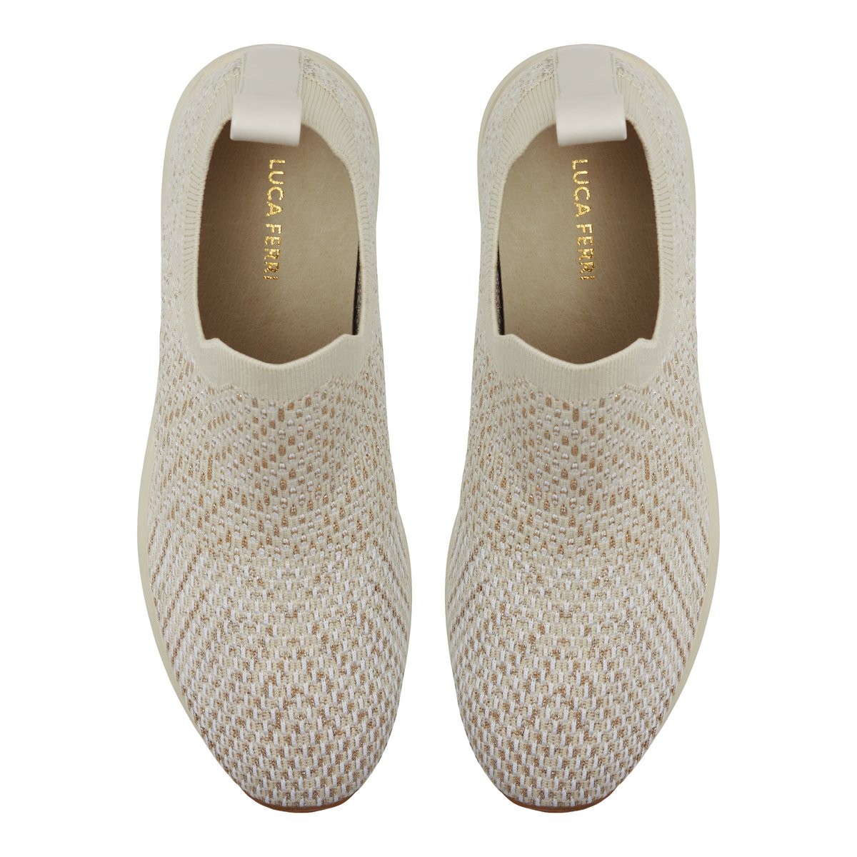 LUCA FERRI-Landalaeryn-Baskets à enfiler - Talon plat - Beige