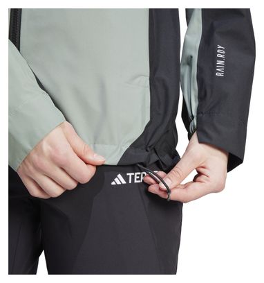 Veste imperméable adidas Terrex 2 5 couches Multi Rain.Rdy Vert Noir Femme