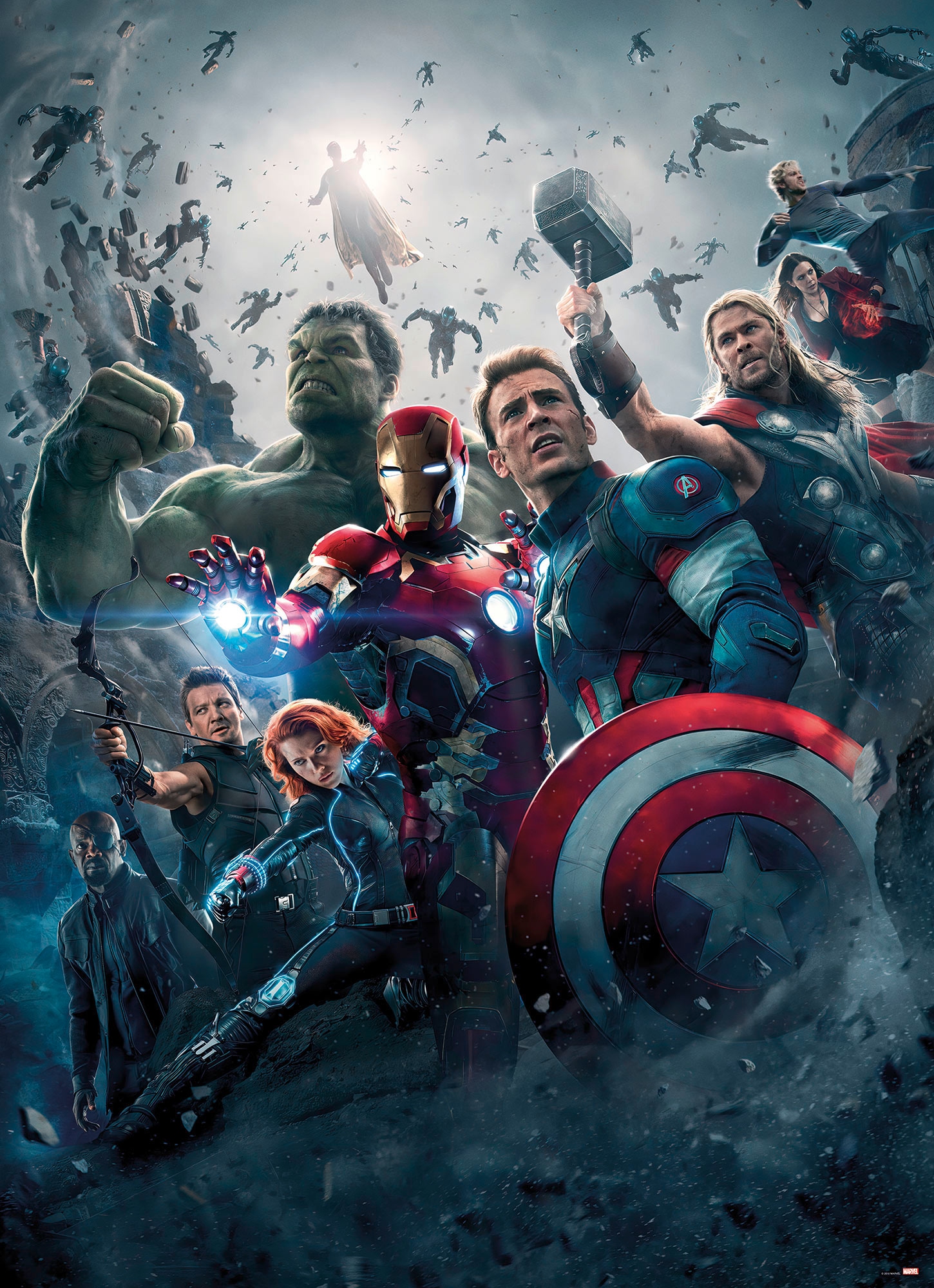 Komar Fototapete »Avengers-Age-of-Ultron-Movie-Poster - Grösse 184 x 254 cm« bedruckt glatt Kinderzimmer