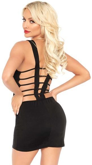 Deep V Mini Jurkje - Zwart