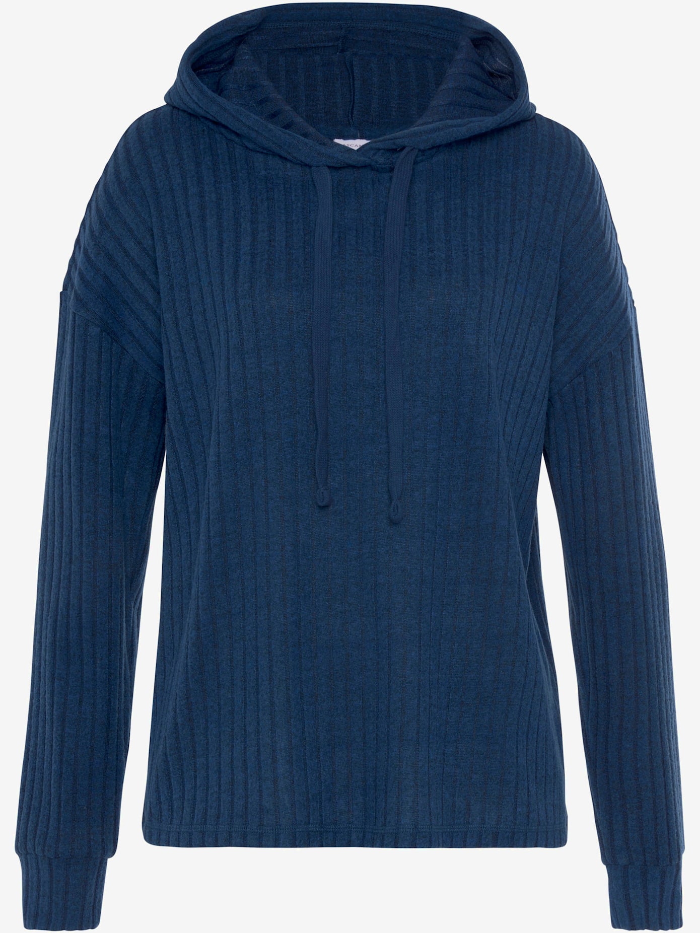 Sweatshirt côtelé à capuche