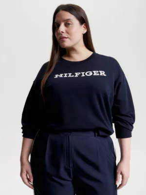 Moletom Curve Hilfiger Monotype com bordado