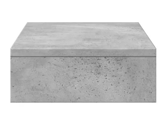 Support de moniteur gris béton 50x27x10 cm bois d'ingénierie