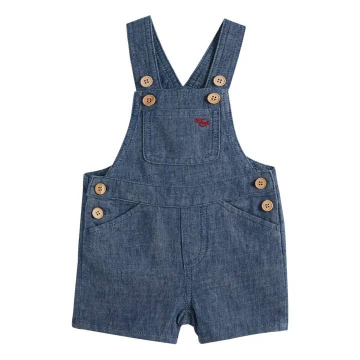 Emile et Ida Salopette Lin Indigo | Bleu jean