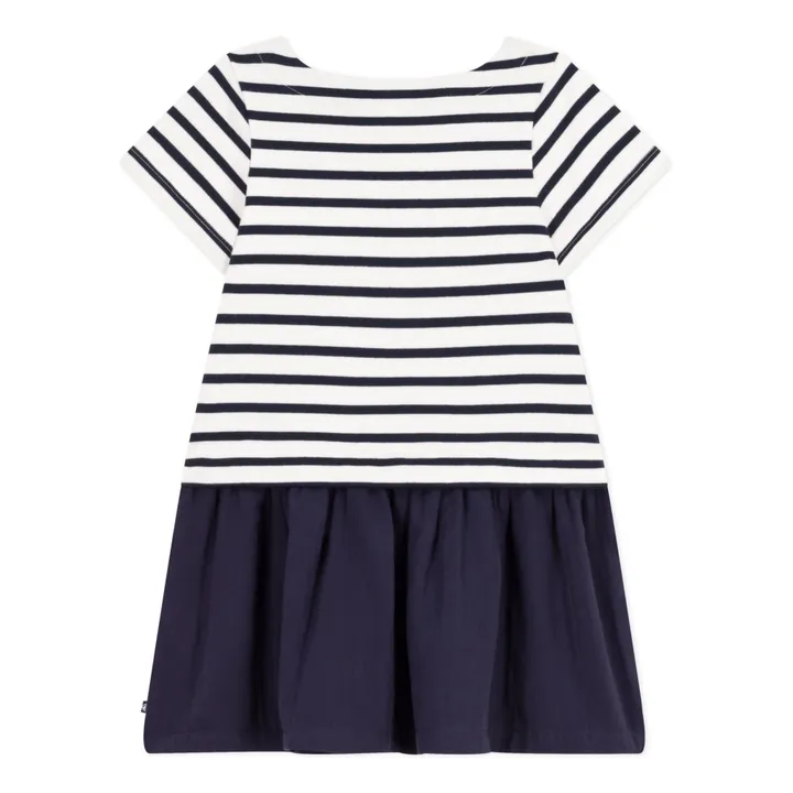 Petit Bateau Robe Louette Rayée | Bleu marine