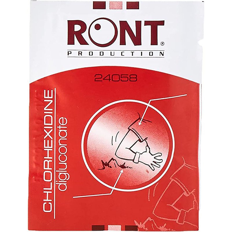 Lot de 12 compresses chlorhexidine