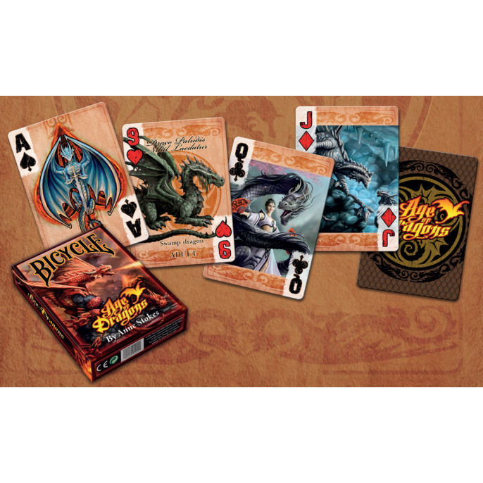 54 Cartes Bicycle Ann Stokes Age of Dragons