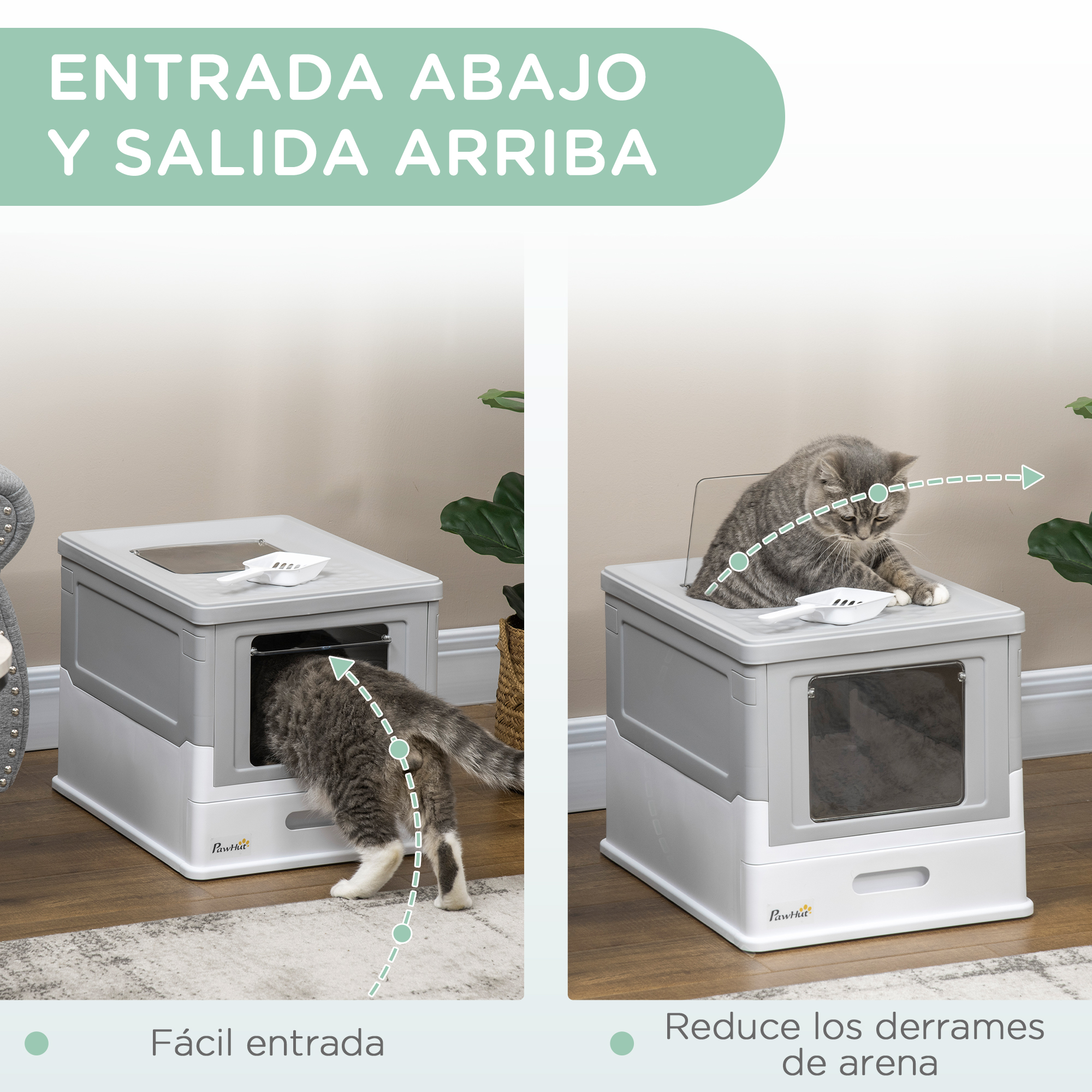 Caixa de areia cinza PawHut
