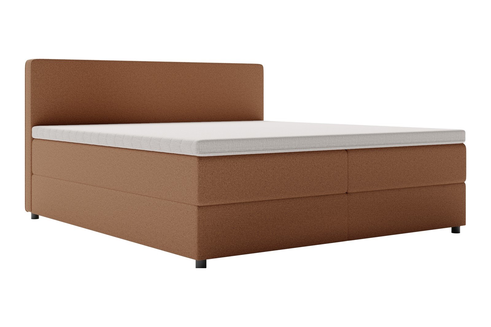 Premium 10 oppbevaringsseng 180x200 cm Magasinseng med oppbevaring, åpnes fra siden. I tekstil storm 54 tan, med medium fasthetsgrad og premium 10 overmadrass,sorte ben. Sengegavl selges separat.