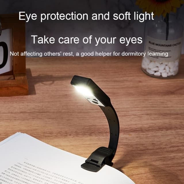 Clip-On Book Light Three Book-Lamp Lysstyrke Justerbart læselys