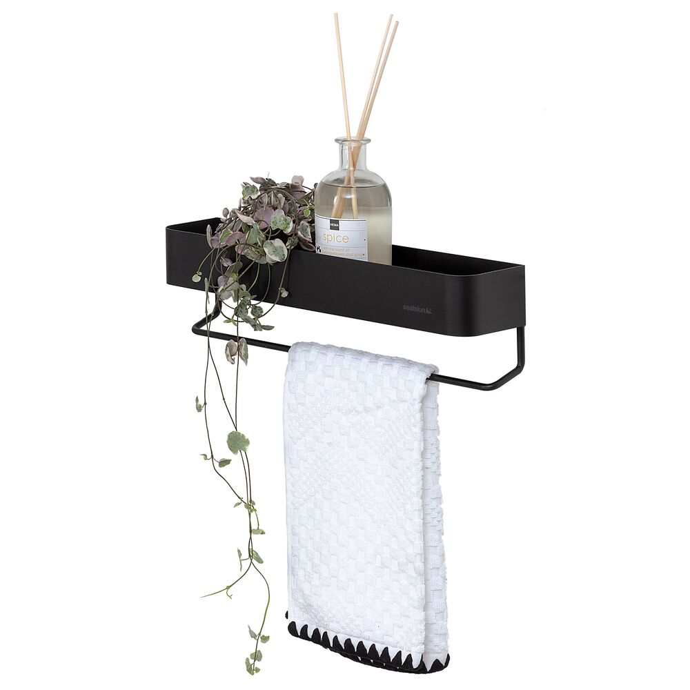Sealskin Brix wandrek met handdoekhouder 35cm zwart