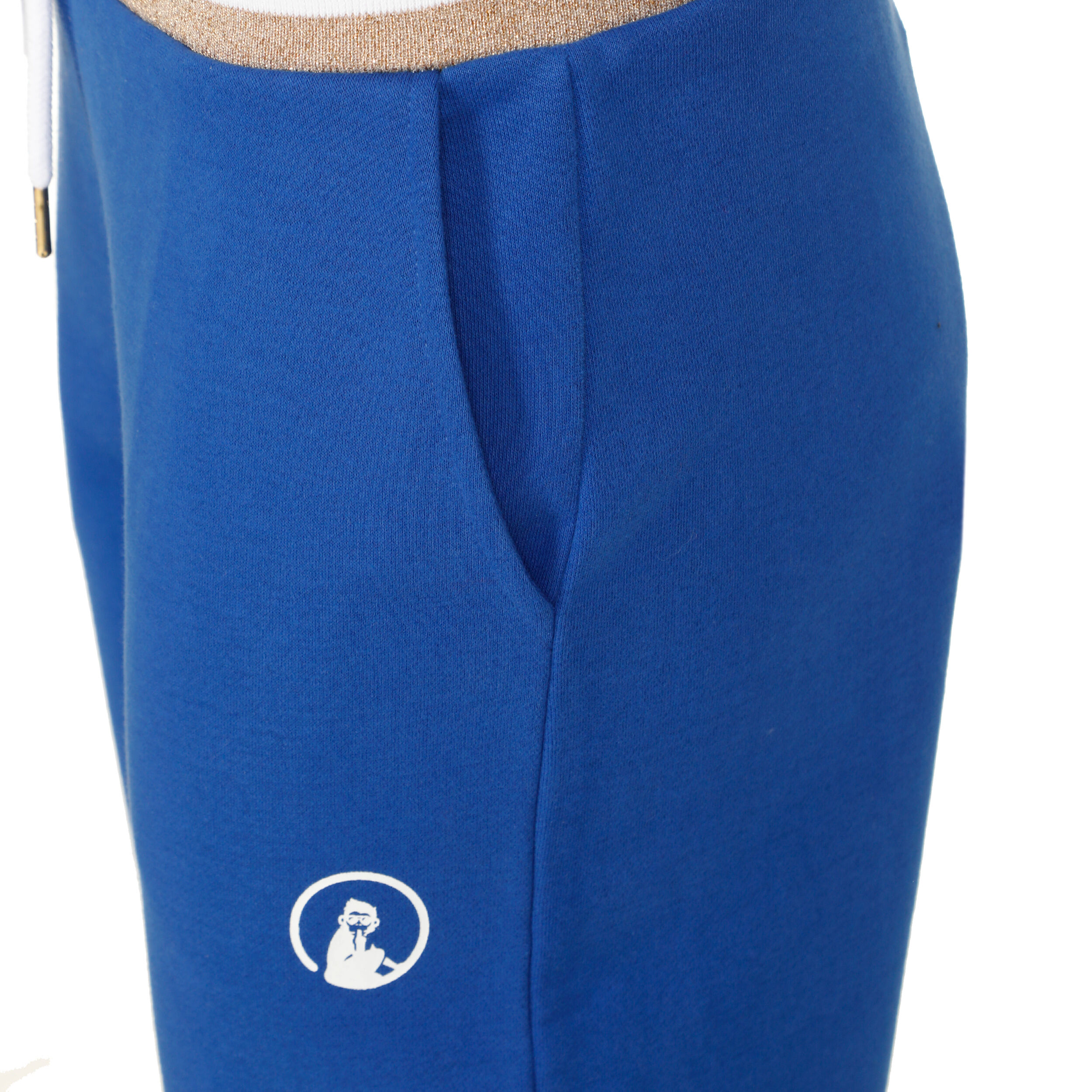 Quiet Please Retro Stripe Pantalon Survêtement Femmes - Bleu , Multicouleur