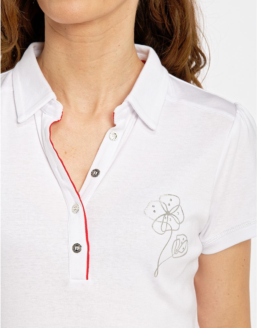 Polo blanc coton modal
