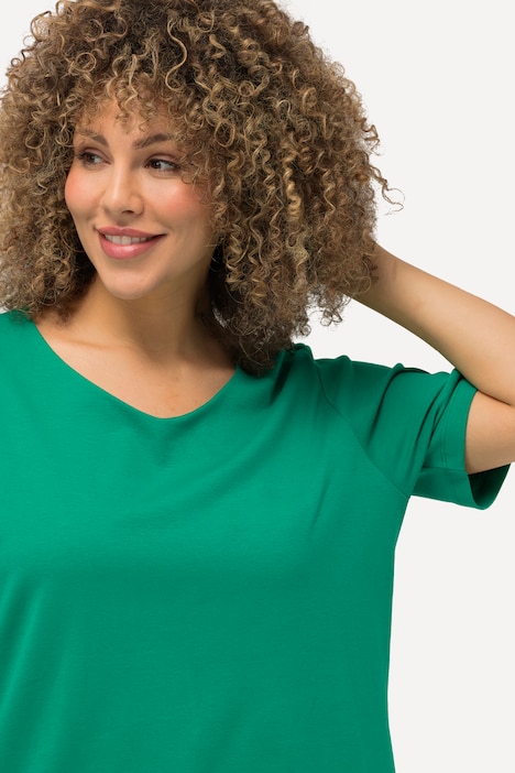 Shirt, doppellagige Vorderseite, Slim, Rundhals, Halbarm