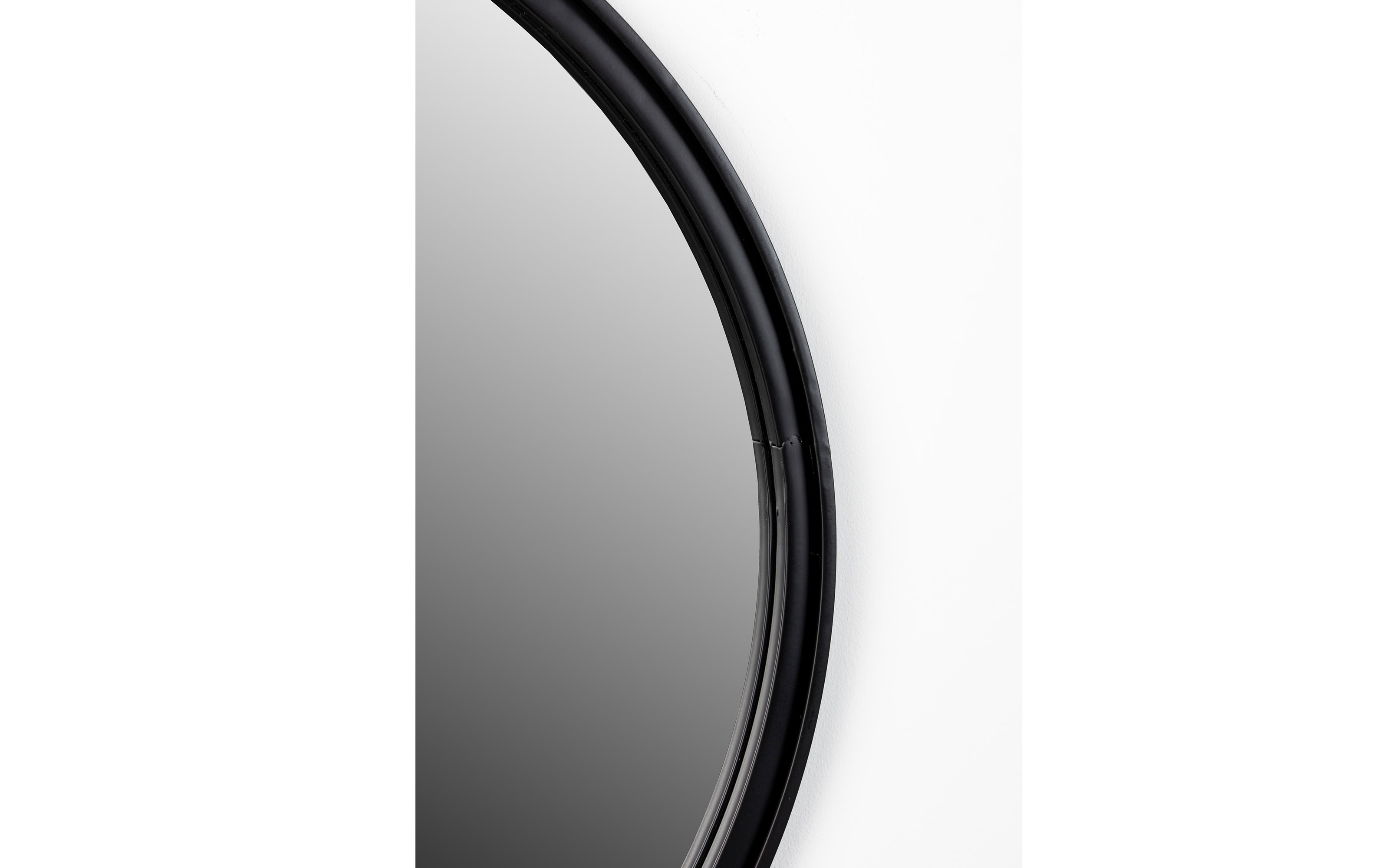 Spiegel Matz Round, schwarz, 60 cm