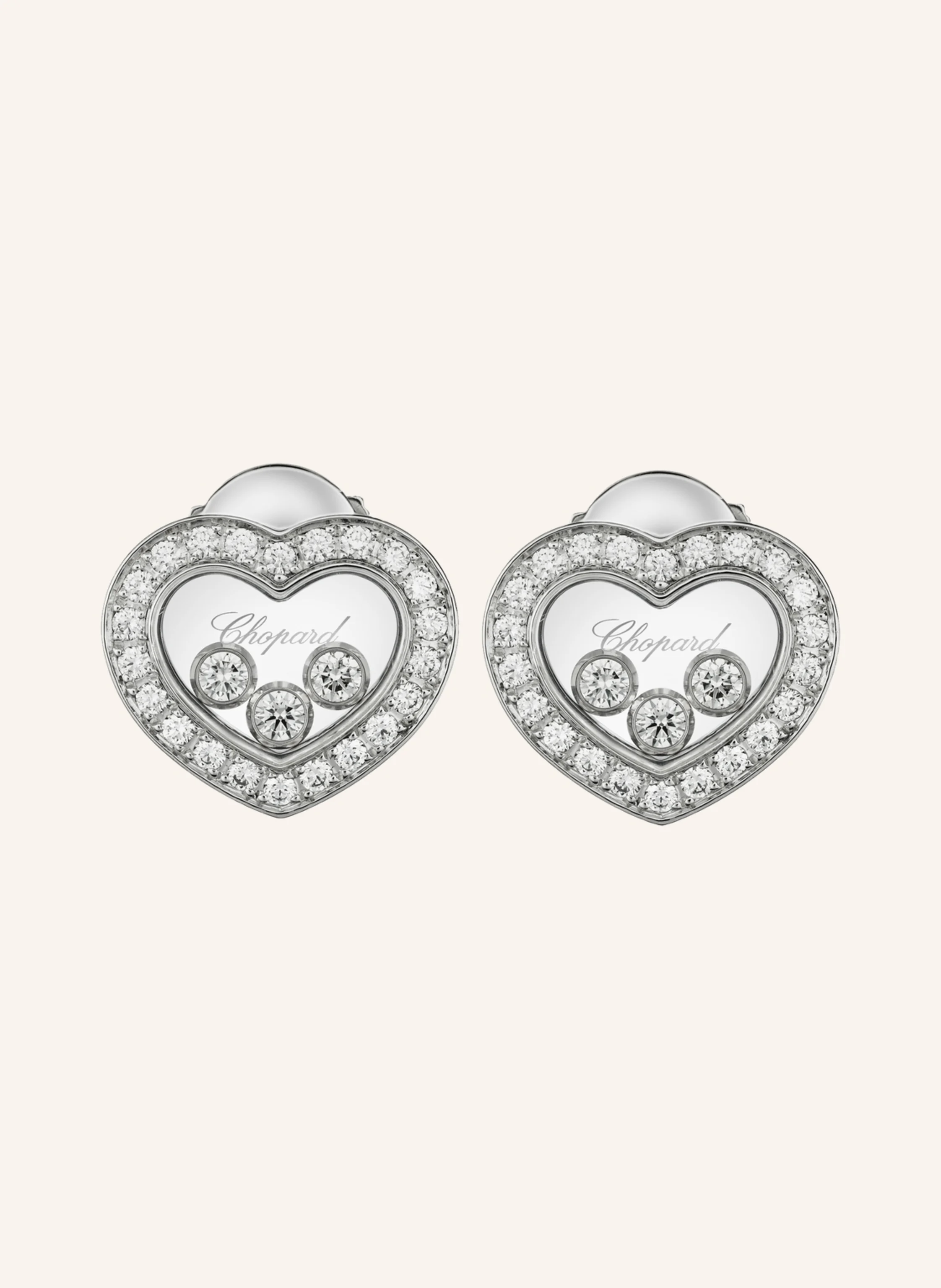 Chopard Ohrring HAPPY DIAMONDS ICONS Ohrringe aus 18 Karat Weißgold und Diamanten