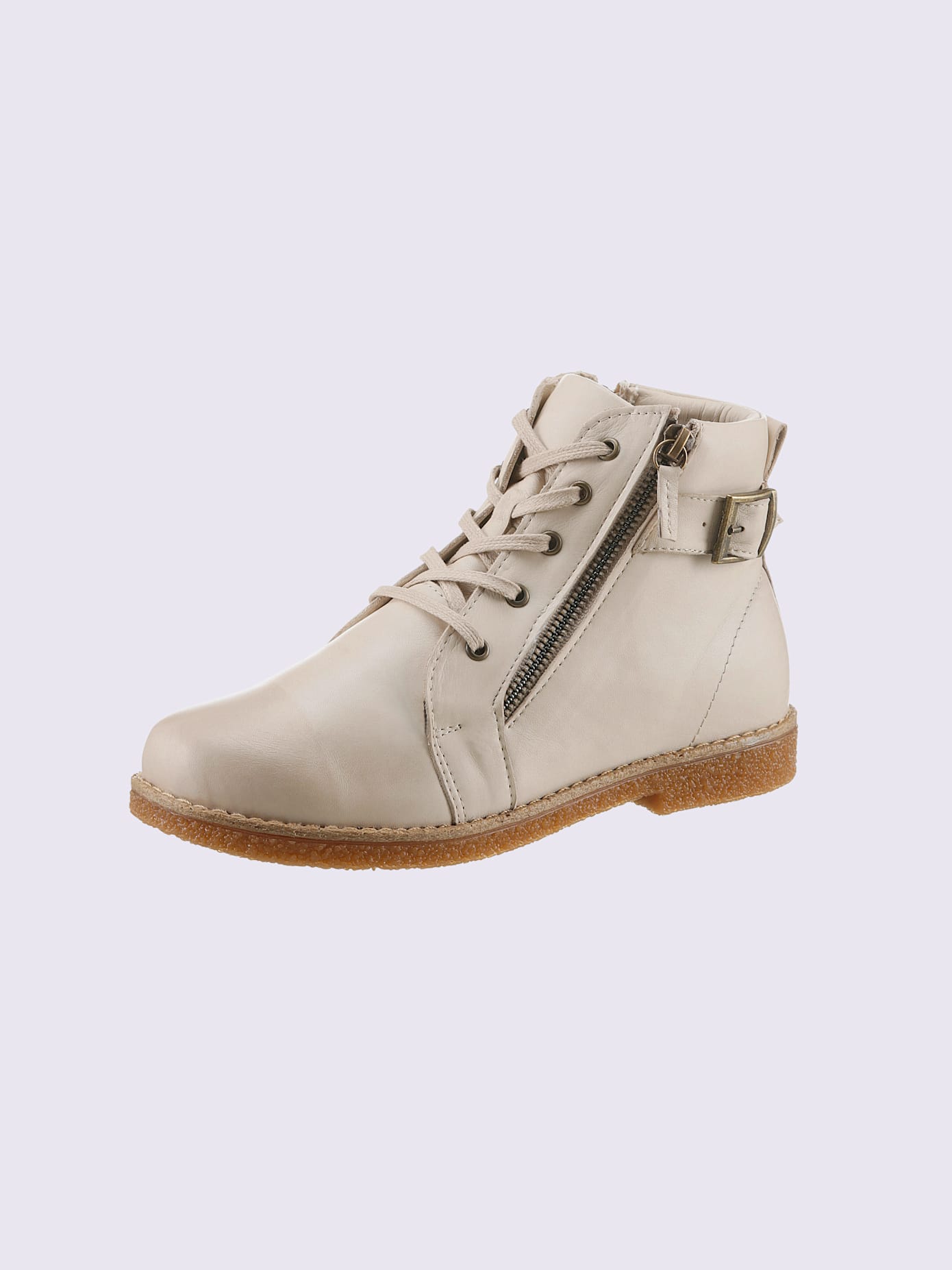 Bottines à lacets cuir nappa de vache
