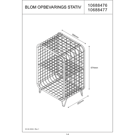 Blom opbevaringsstativ - lavendel