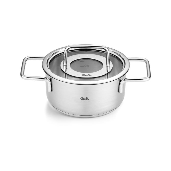 Fissler Pure Collection Kochtopf 16 cm mit Glasdeckel