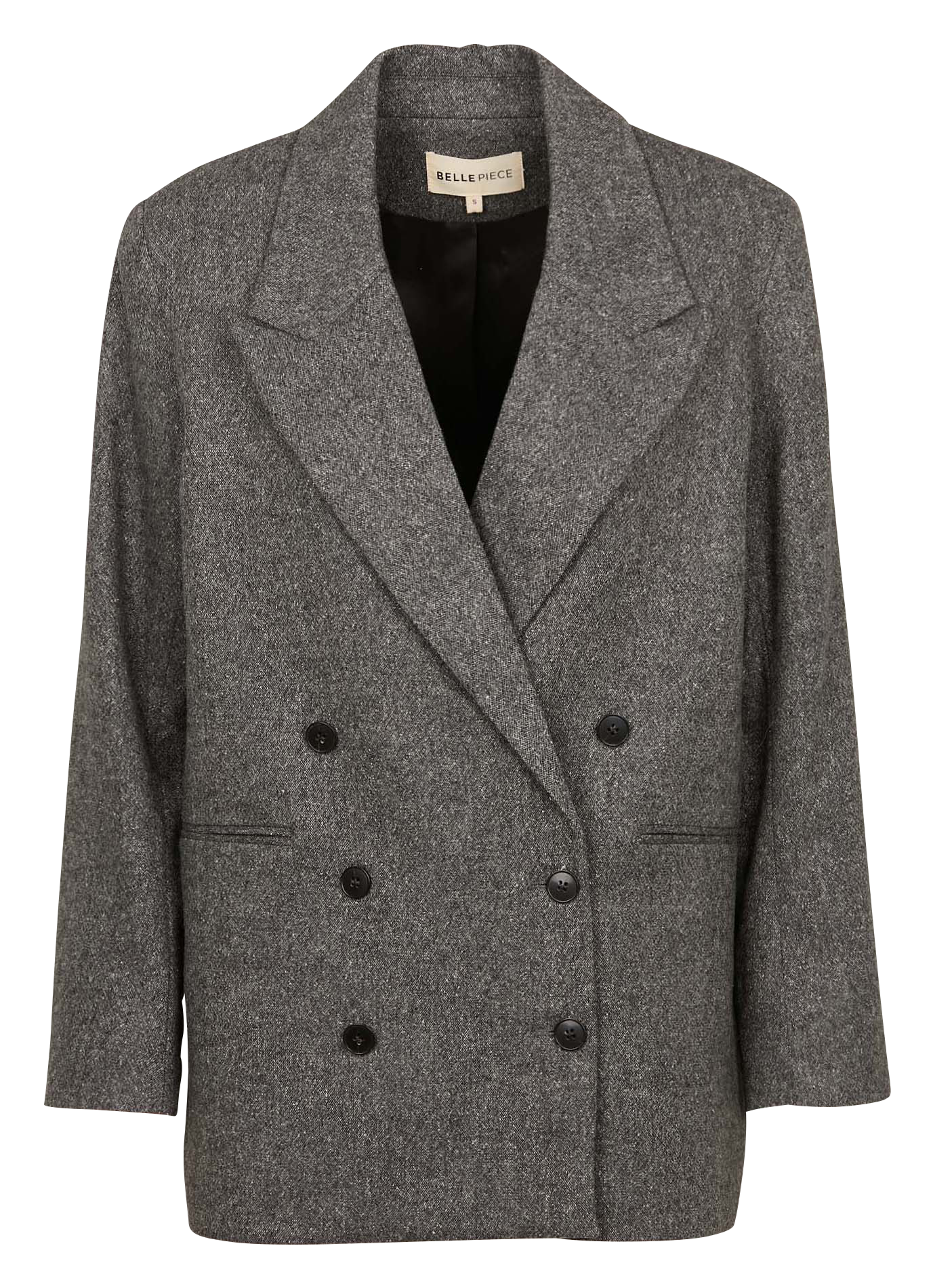 SHERMAN - Veste col tailleur en laine mélangée | Gris