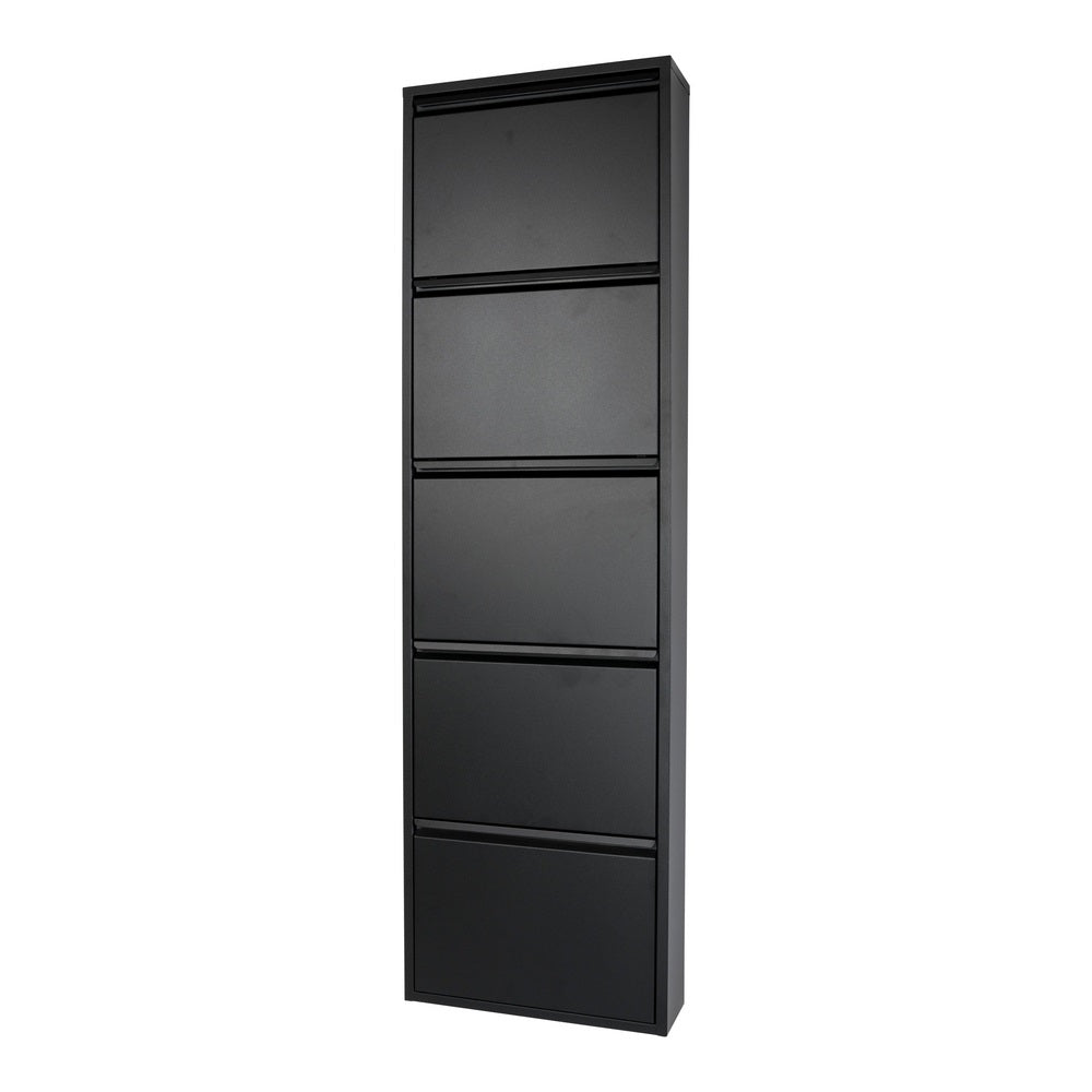Spinder Design Billy 5 Schoenenkast - Zwart