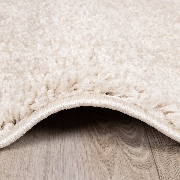 Hoogpolig vloerkleed - Lofty Creme/Wit