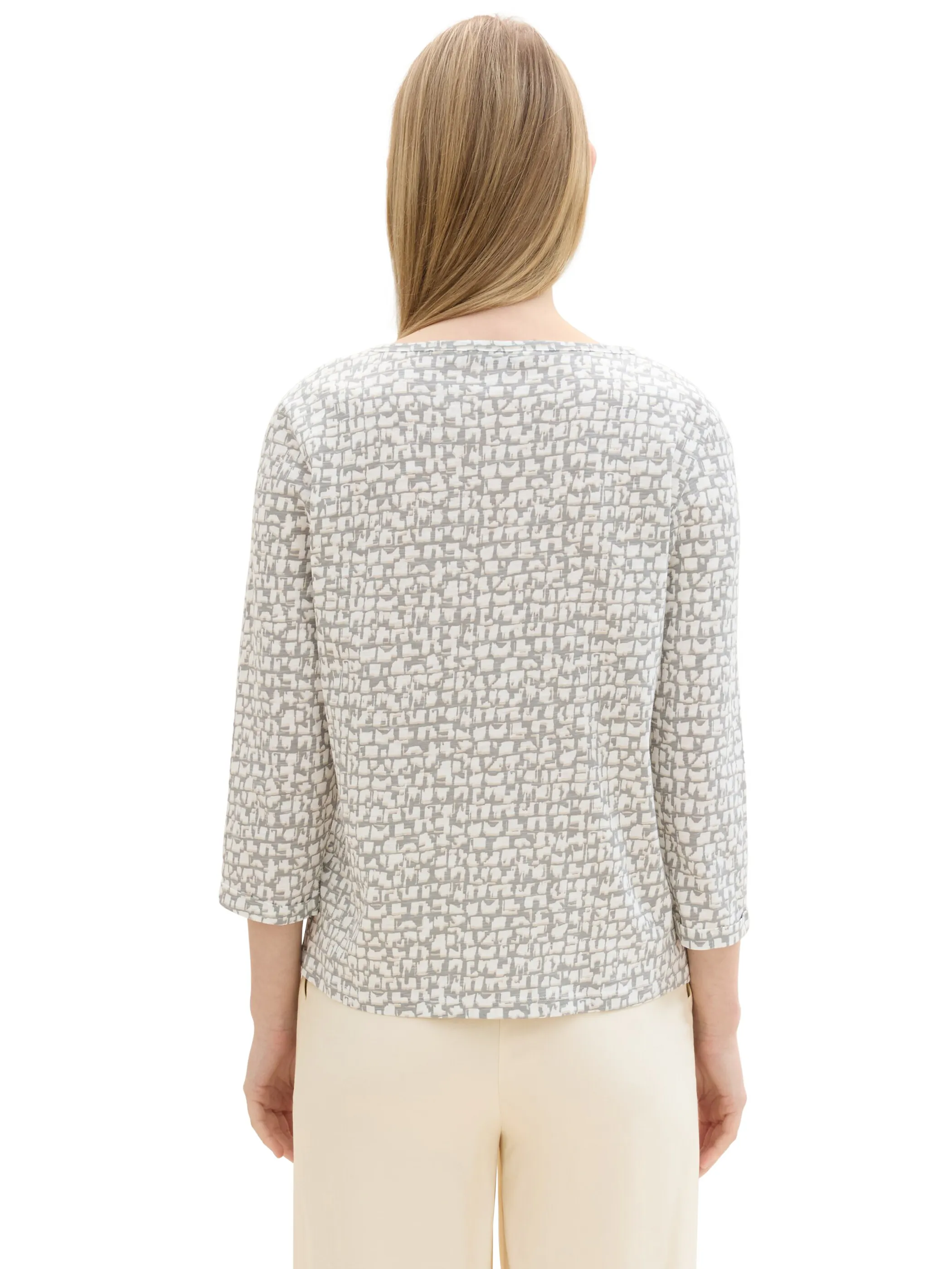 Damen Henleyshirt mit 7/8 Ärmeln