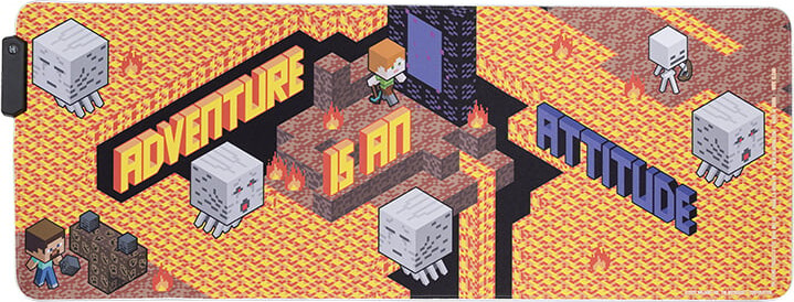 Minecraft Light Up Desk Mat