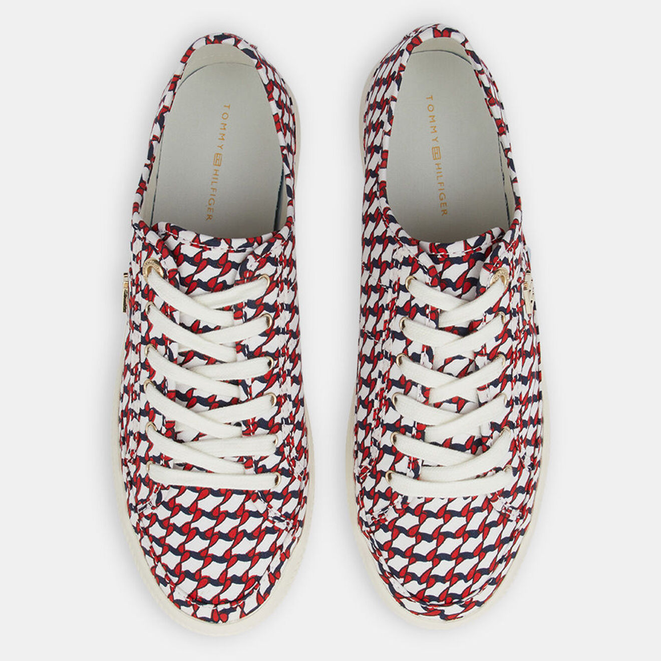Tommy Hilfiger Baskets Canvas imprimées bleu/blanc/rouge