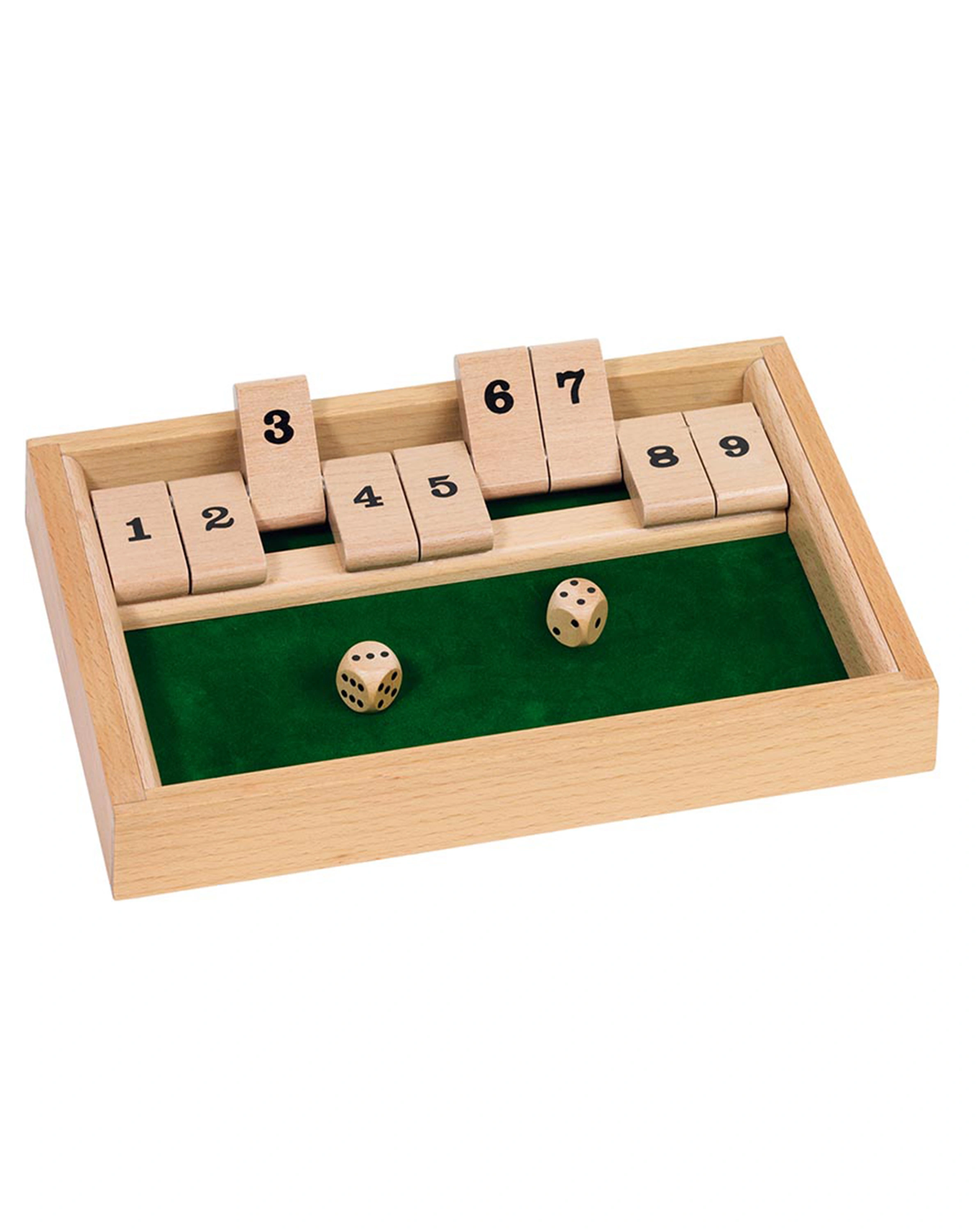 Würfelspiel – SHUT THE BOX in natur