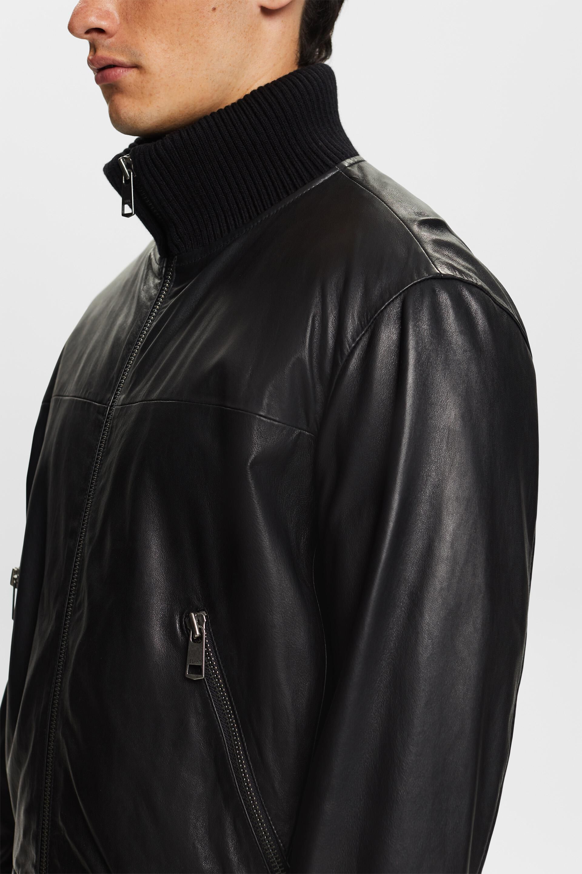 Blouson bombardier en cuir