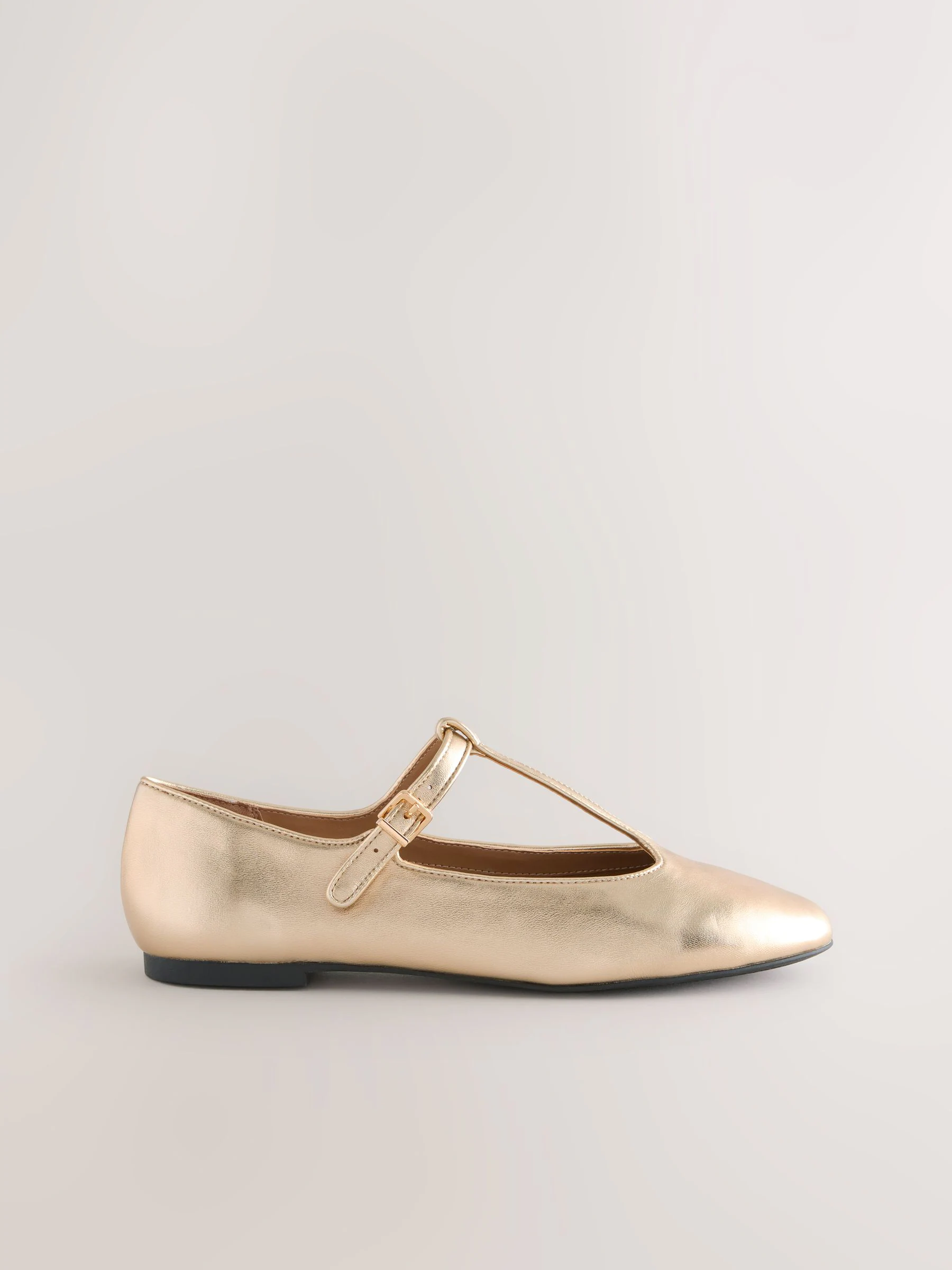 Goud - Forever Comfort® leren T-Bar Mary Jane-schoenen