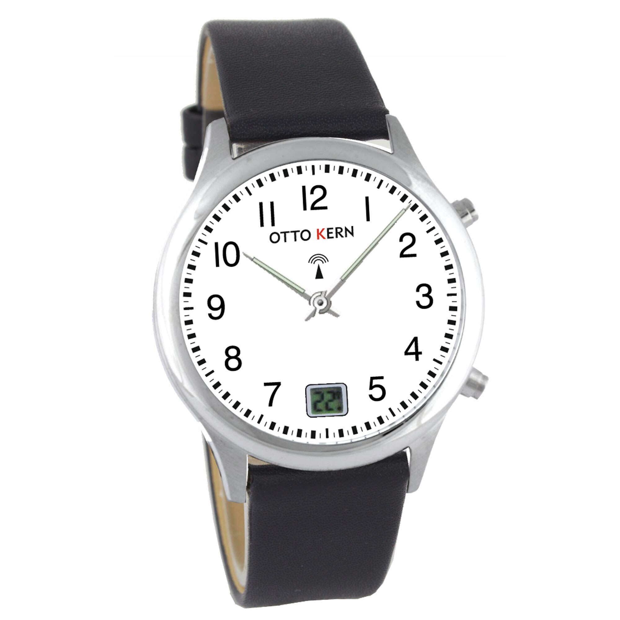 Otto KernOtto Kern Funkarmbanduhrmit Lederarmband