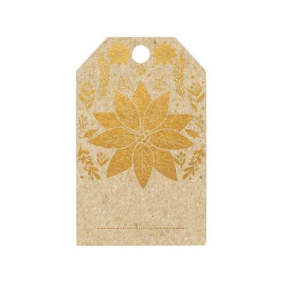 Clairefontaine - 12 Étiquettes cadeau kraft - rectangle - 8 x 16 cm