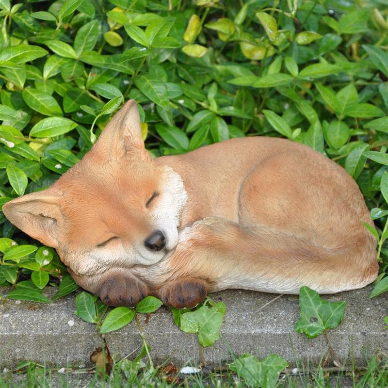 Dazikemo Dekofigur Gartenfigur schlafender Fuchs