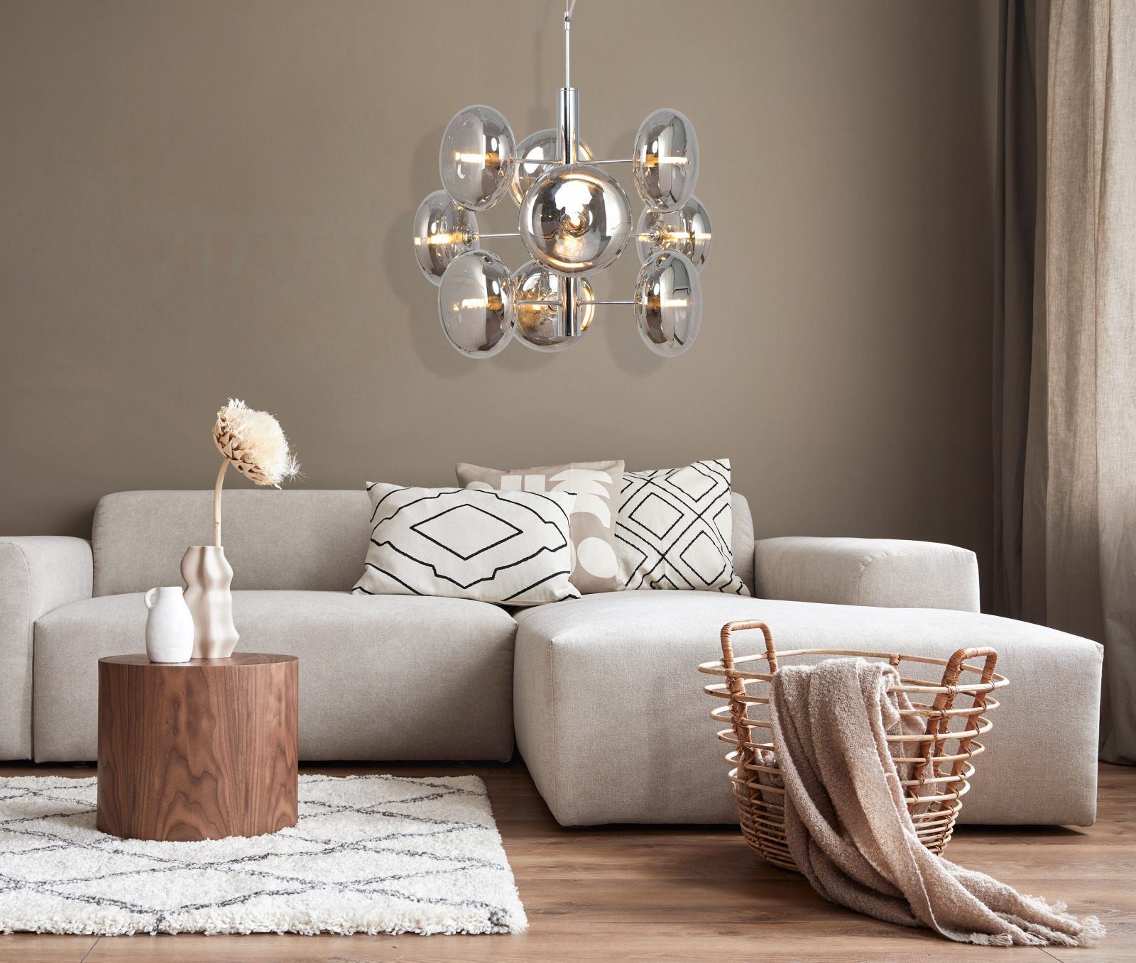 Pendelleuchte ORION - anthrazit-smoky - Ø 53 cm