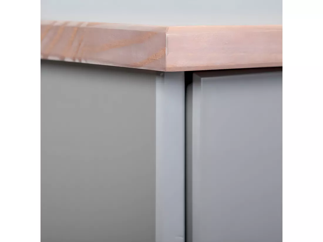 MELINA - Buffet 2 Portes 2 Tiroirs Coloris Gris