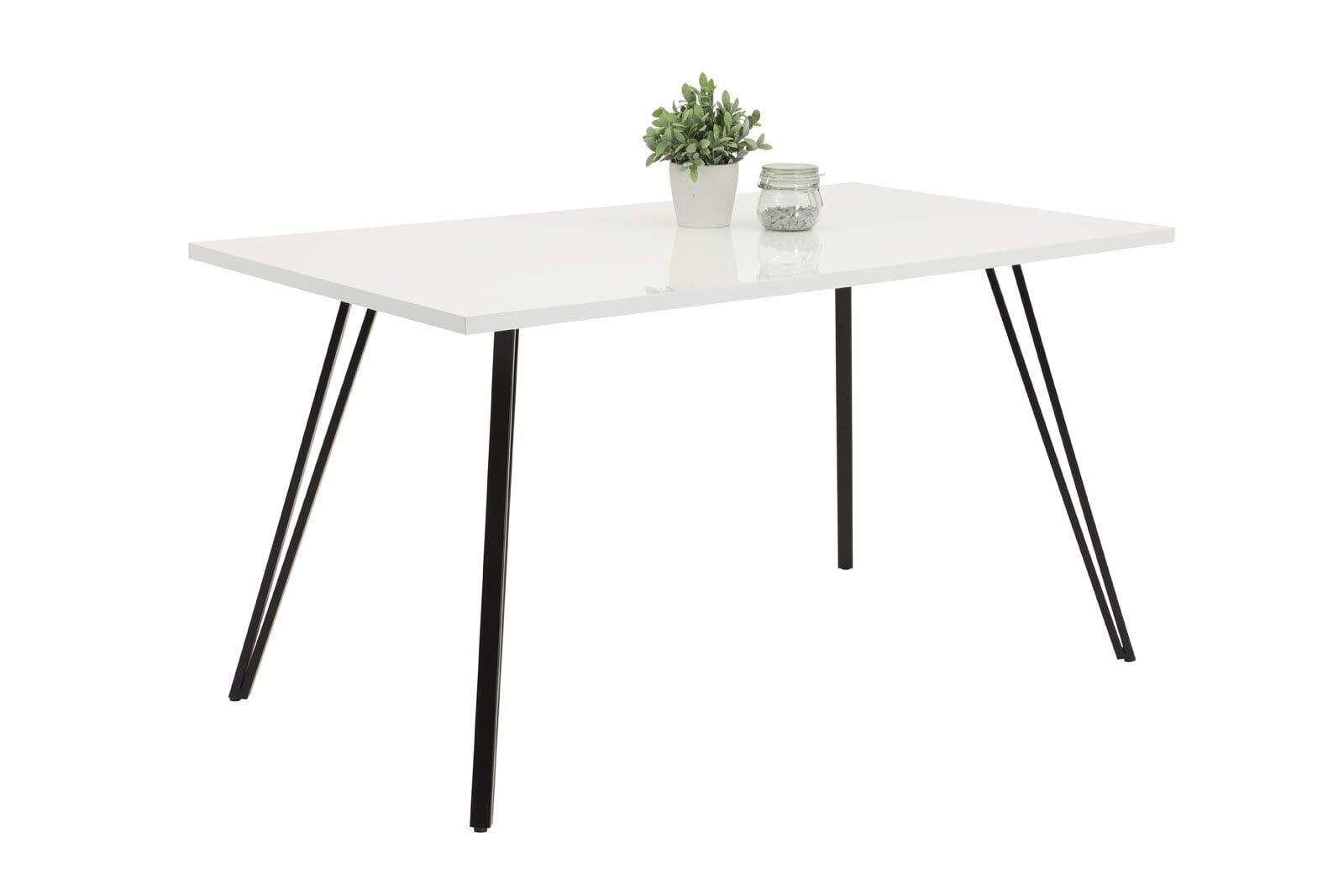 Esstisch JENNIFER 140 x 80 cm weiß