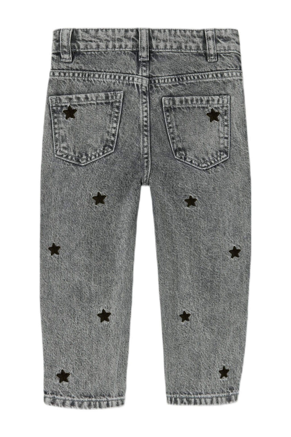 NAME IT loose fit jeans NMFBELLA met sterren Medium grey denim
