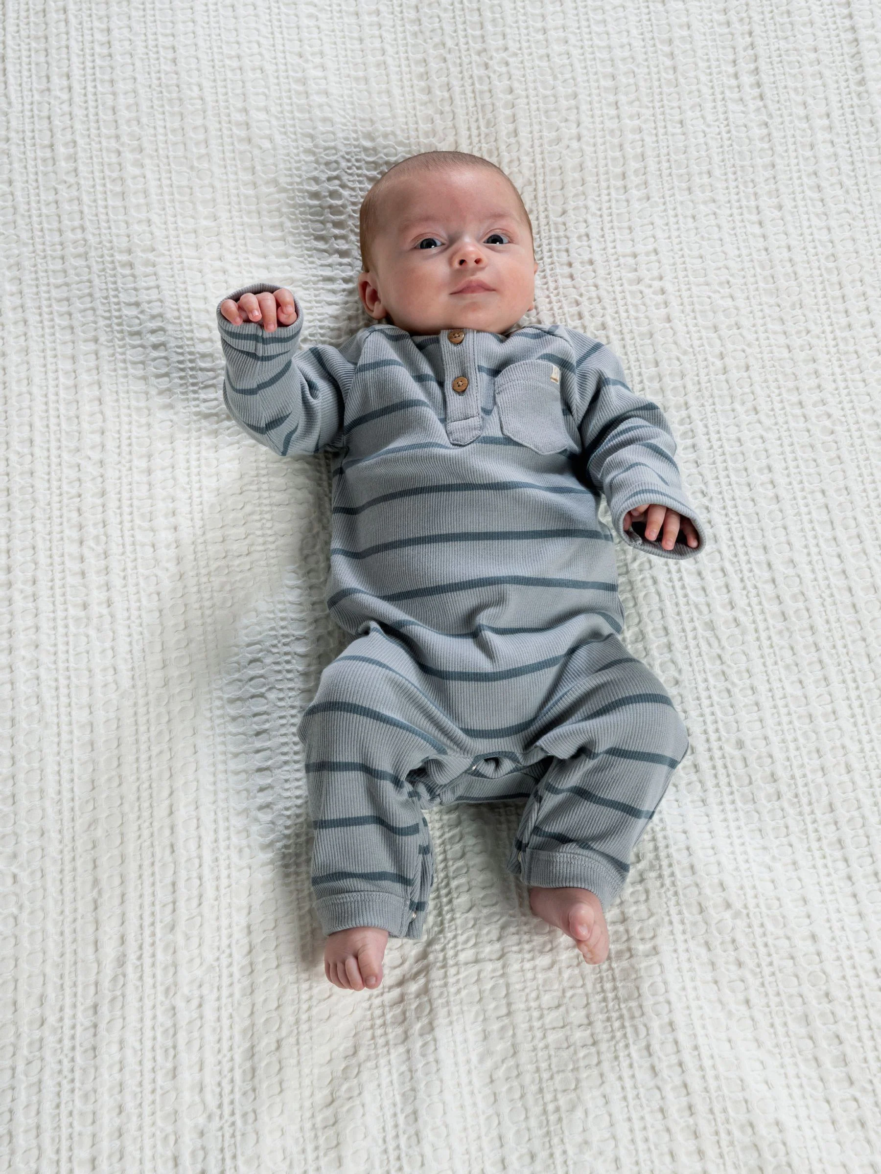 Mamas & Papas Striped Rib Romper