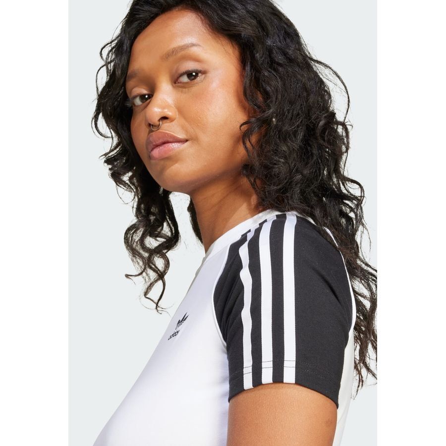 Adidas Original T-shirt slim manches raglan 3 bandes Adicolor
