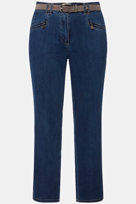 Jeans Mony, konisches Bein, Reißverschlusstaschen