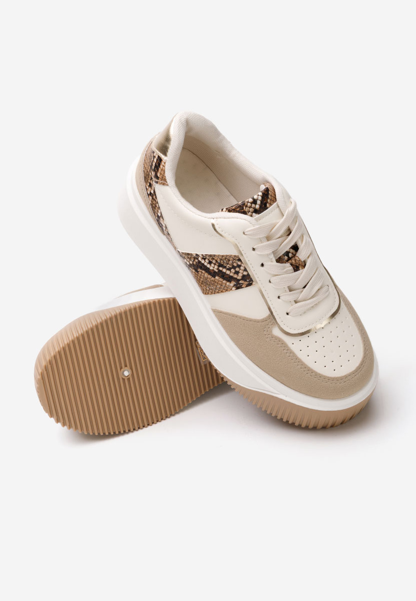 Baskets à plateforme beige Selyana