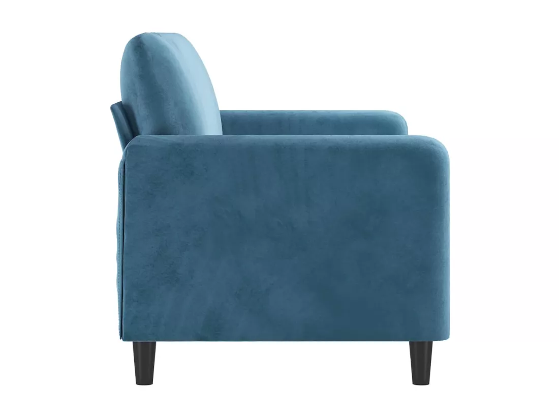 Canapé à 2 places Bleu 140 cm Velours